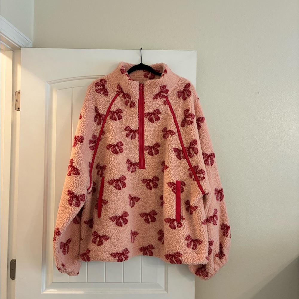 Cozy Pink Bow Jacket